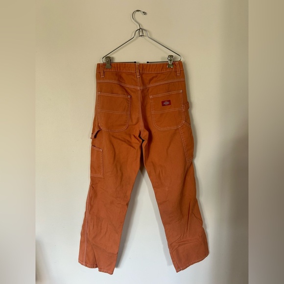 Dickies Straight Leg Contrast Stitching Jeans Burnt Orange 28 - Picture 9 of 10